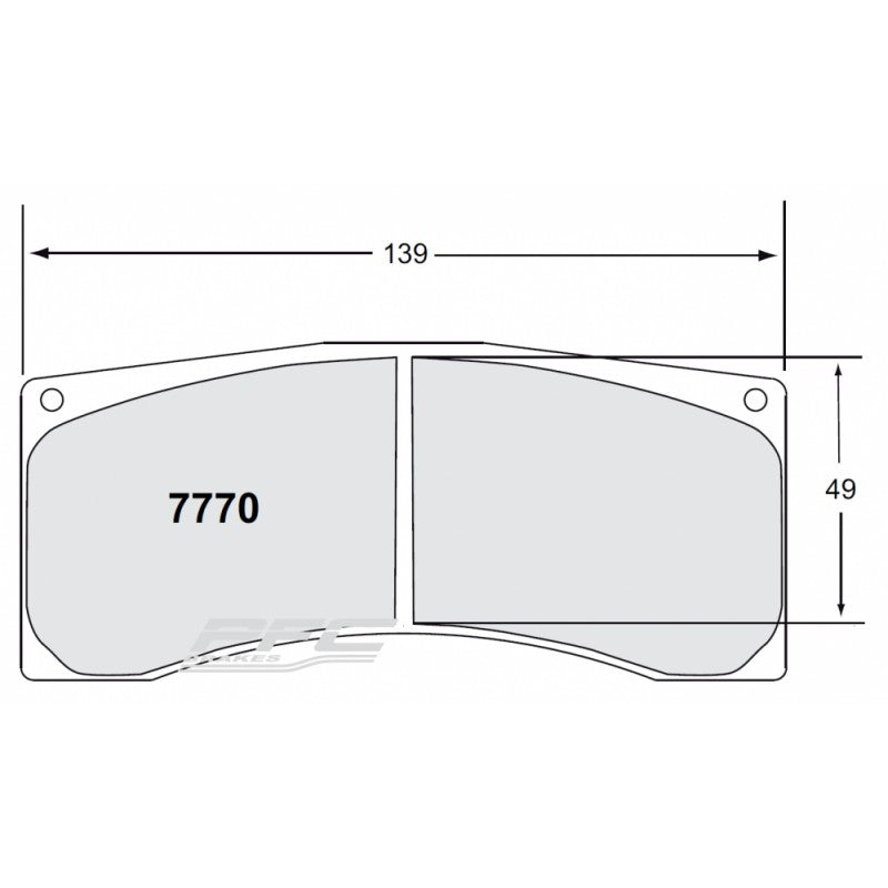 PFC 7770.84.26.44 Rear Brake Pads RACING 84 CMPD 26 mm for LAMBORGHINI Huracan ST EVO GT2 Photo-0