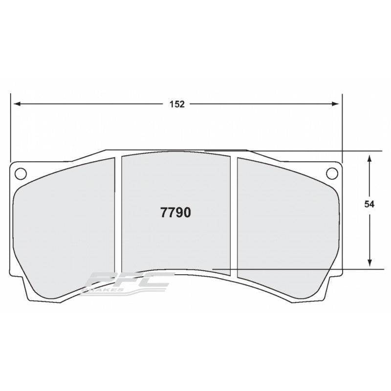 PFC 7790.82.25.44 Front Brake Pads RACING 82 CMPD 25 mm for BMW M3 GT4/McLaren 570s GT4 Photo-0