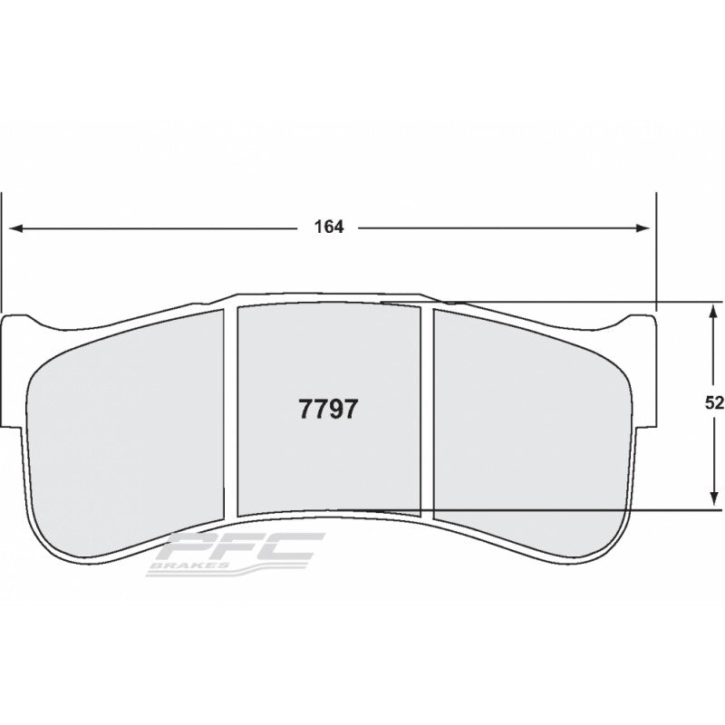 PFC 7797.82.25.44 Front Brake Pads RACING 82 CMPD 25 mm for PORSCHE 992 Cup Photo-0