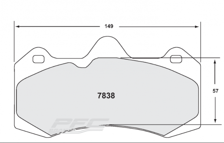 PFC 7838.08.25.44 Front Brake Pads for MCLAREN MP4-12C / 675LT / SEAT Leon Cup (08 Compound, 25 mm) Photo-0