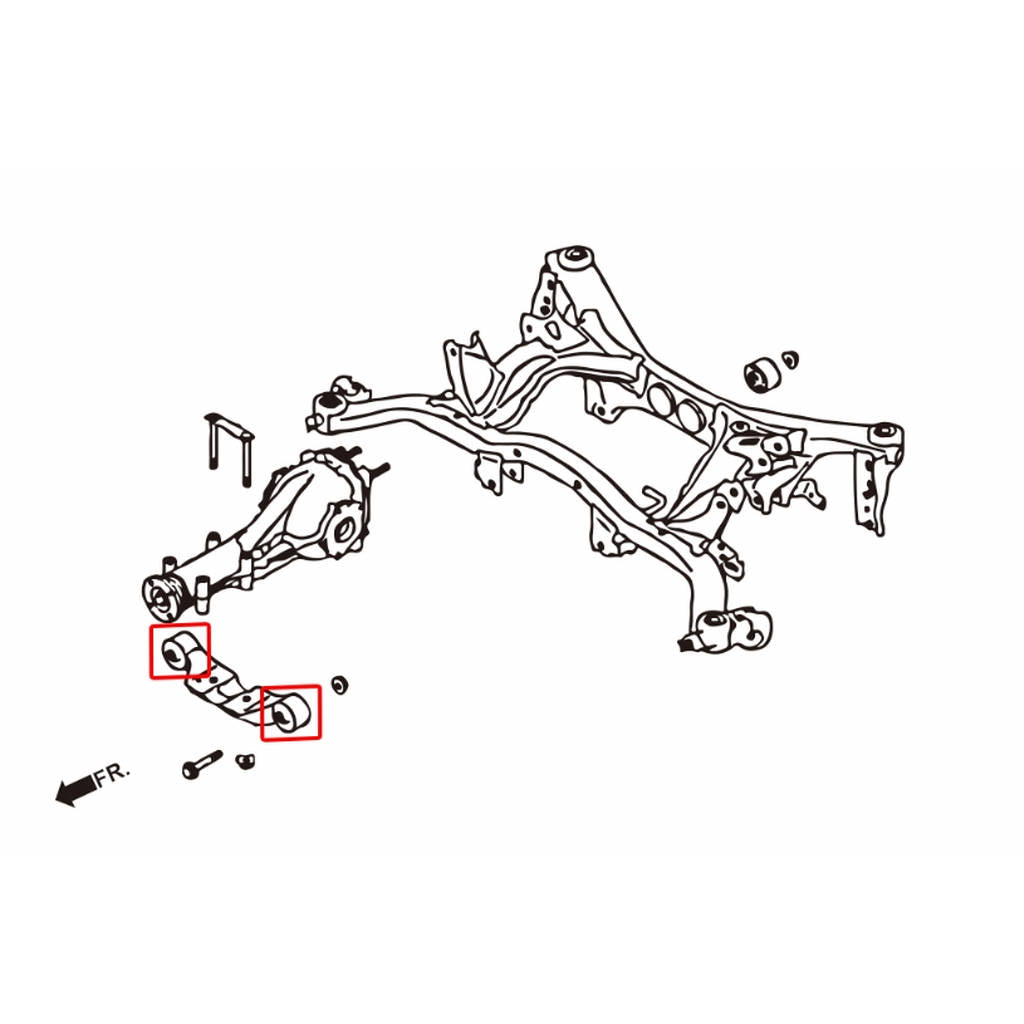 HARDRACE 7626 REAR SUB-FRAME BUSHING Harden Rubber 2PCS/SET IMPREZA 06- / LEGACY 09- BM/BR / FORESTER SJ / Photo-1