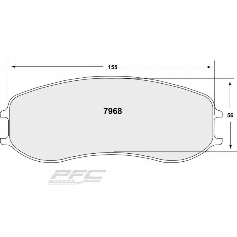 PFC 7968.82.28.44 Front Brake Pads RACING 82 CMPD 28 mm for PORSCHE Cayman GT4/991 Cup with ABS Photo-0