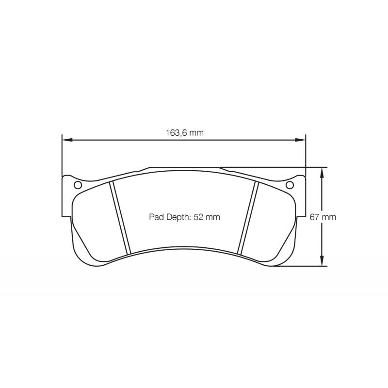 PAGID S8087RSX001 Front Brake Pads for PORSCHE 911 GT3 Cup (992) / AUDI R8 LMS Ultra GT3 Photo-3