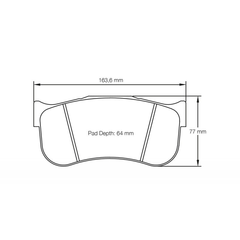 PAGID S8101RSX001 Front Brake Pads for PORSCHE 911 GT2RS Clubsport (991.2) / AUDI R8 LMS GT2 / LAMBORGHINI Huracan GT3 Photo-3
