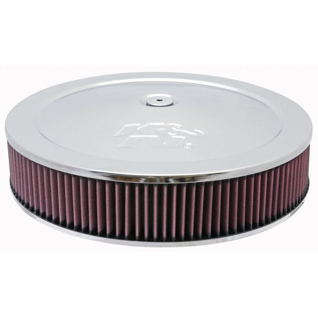 K&N 60-1430 Round Air Filter Assembly 5-1/8",14"X3.12"H, 7/8" DRP B Photo-0