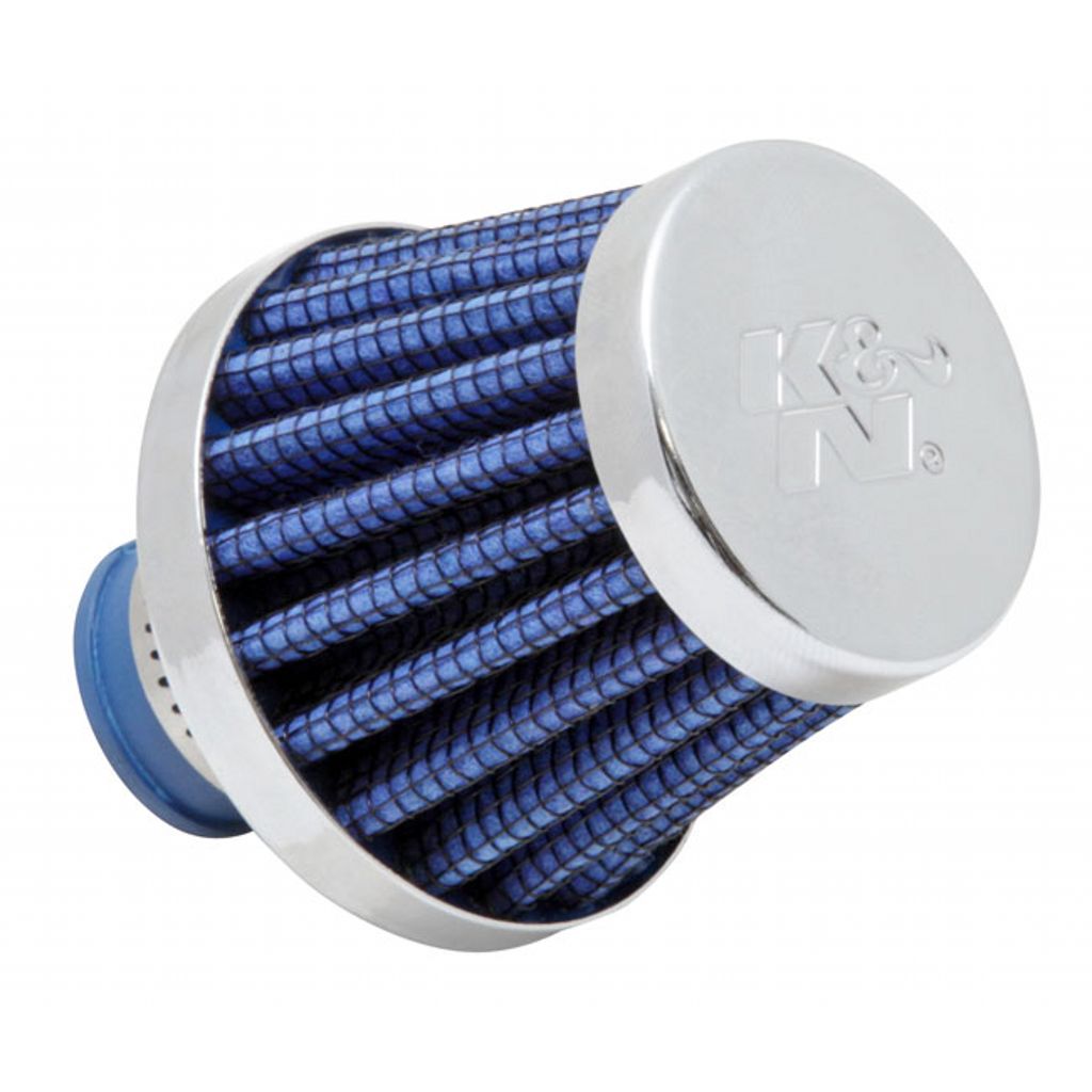 K&N 62-1600BL Vent Air Filter/Breather3/8"-1/2"ID FLG X 2"OD B X 1-3/4"H X 1.5" TP CR Photo-0