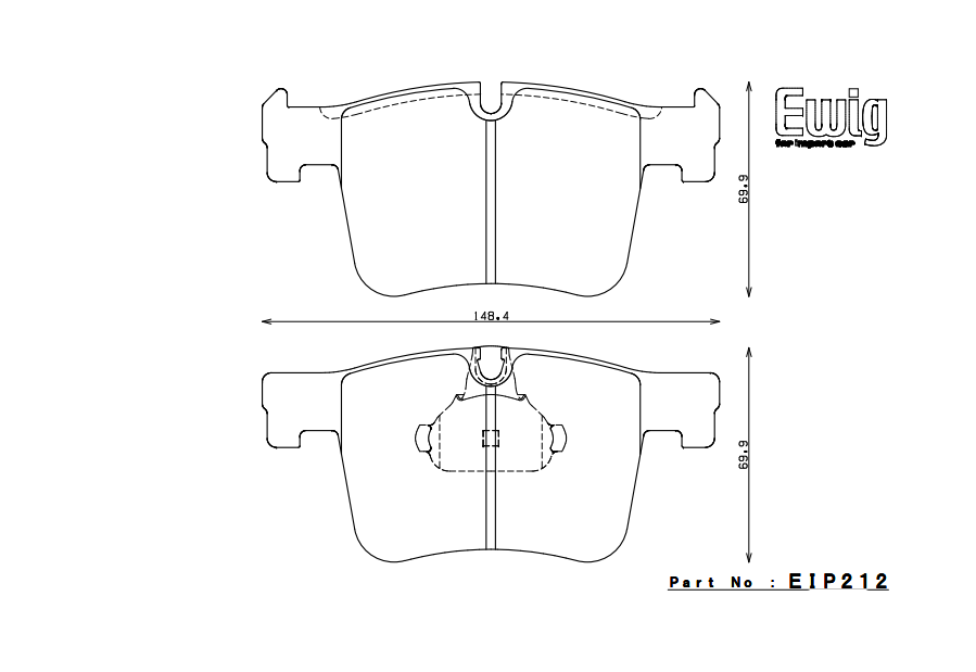 ENDLESS EIP212CCRg Front brake pads BMW F30/F31 Photo-0
