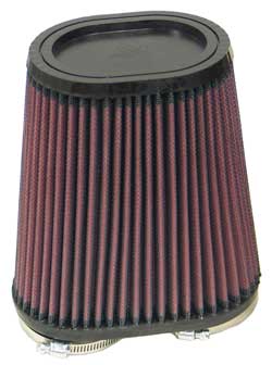 K&N RU-4710 UNIVERSAL Clamp-On Air Filter 2-3/8"DUAL FLG, 6-1/4" X 3-3/4"B, 3-7/16" X 4-7/16"T, 6-3/4"H Photo-0