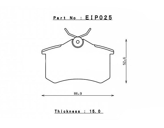ENDLESS EIP025ME20 Rear brake pads AUDI A3/A4/S3(8L)/S4(B5)/S8(D2)/RS4(B5)/VW GOLF R32 Photo-0