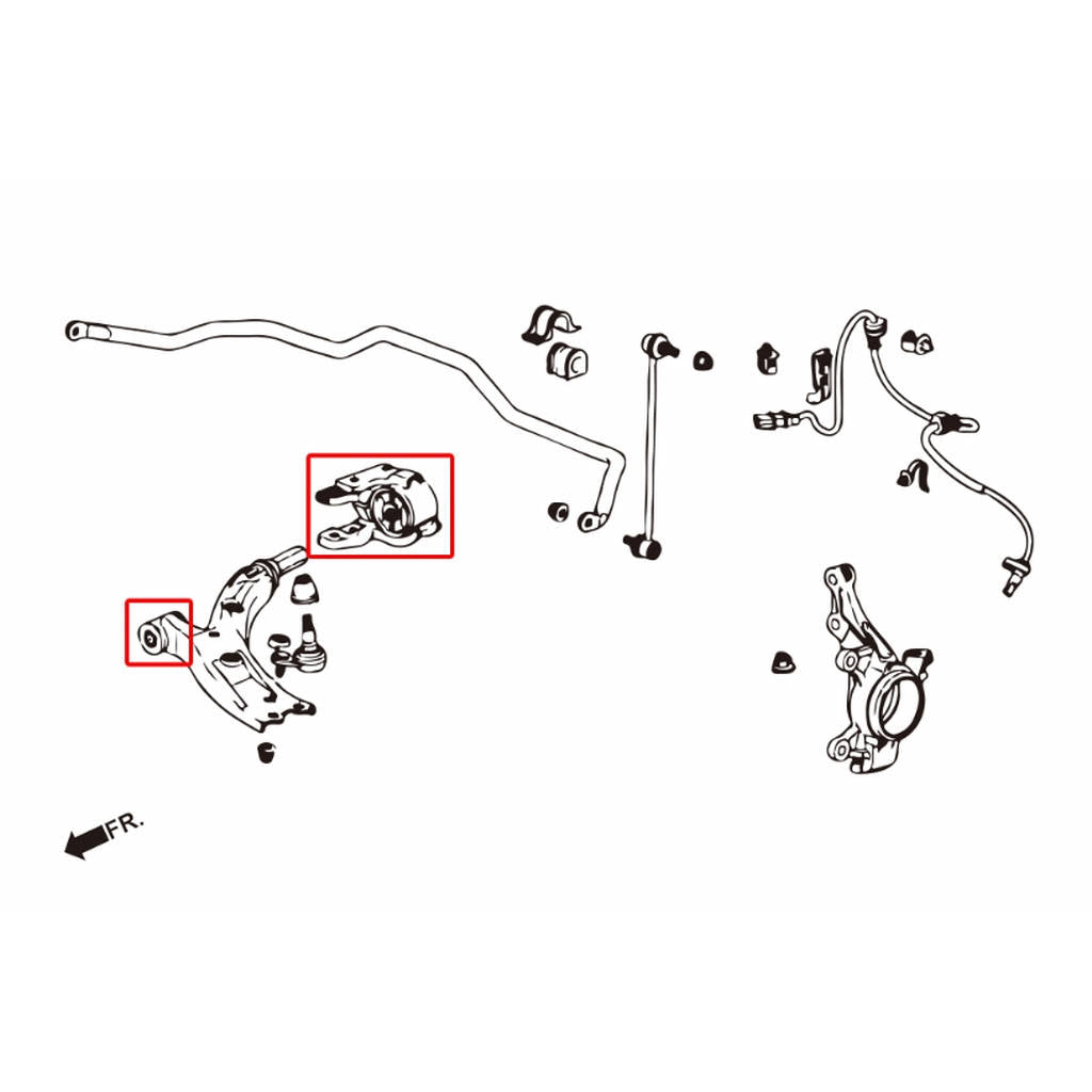 HARDRACE 7515 FRONT LOWER ARM BUSH Harden Rubber Equipped. 4 PCS/SET HONDA CR-V 3rd RE3/4 Photo-1