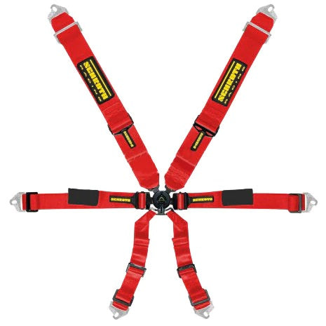 SCHROTH 94500-2 Seat Belt Enduro 6-point 3x2 Red FIA 8853-2016 Photo-0
