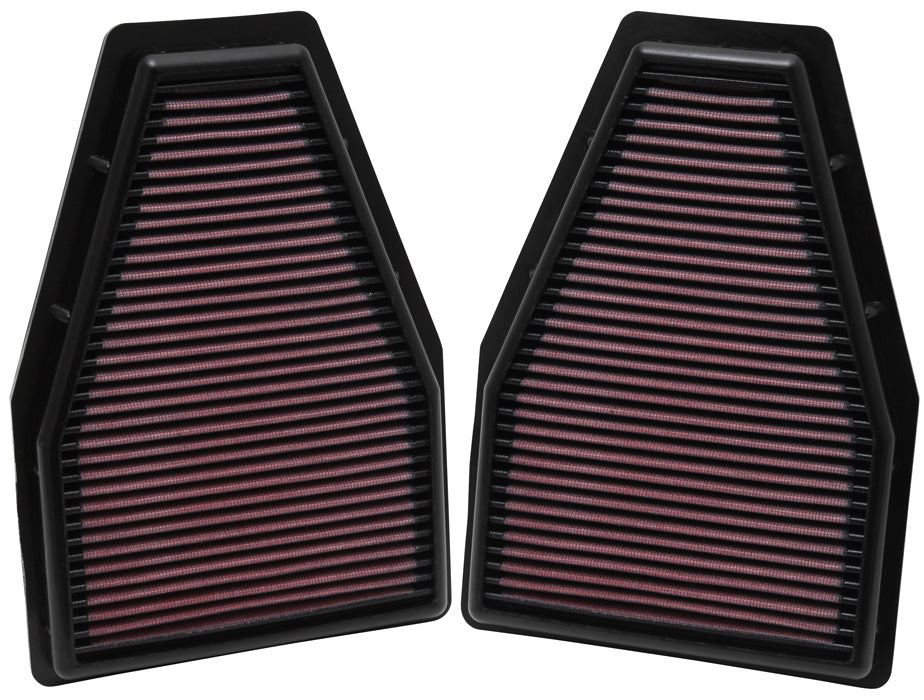 K&N 33-2484 Replacement Air Filter PORSCHE 911 3.4L-H6; 2012 (2 PER BOX) Photo-0