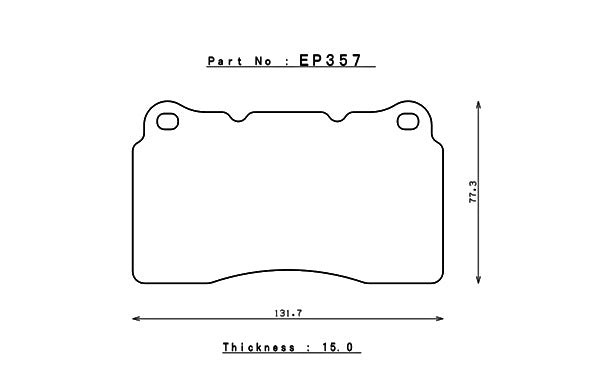 ENDLESS EP357MA45B Front brake pads SUBARU STI, MITSUBISHI EVO, MEGANE RS250, ASTRA J OPC Photo-1