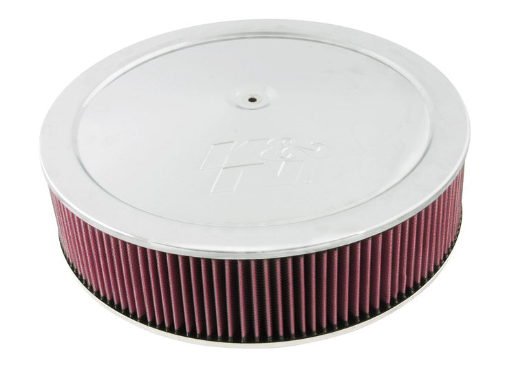 K&N 60-1641 Round Air Filter Assembly 7-5/16"FLANGE, 16"DIA, 4-1/16"H, 1"DROP BASE Photo-0