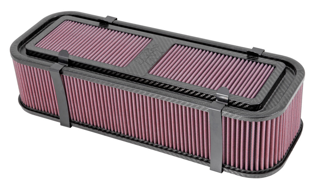 K&N 100-8576 Custom Racing Assembly CARBON FIBER; AIR BOX; MEDIUM, 4" TALL W/BASE & HARDWARE Photo-0