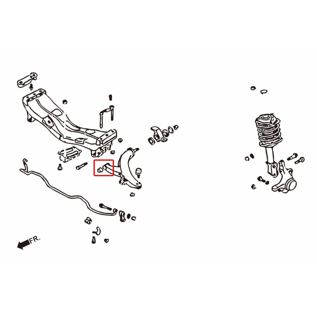 HARDRACE 6669 FRONT LOWER ARM BUSH SUBARU IMPREZA GD Pillow Ball (2pcs) Photo-1