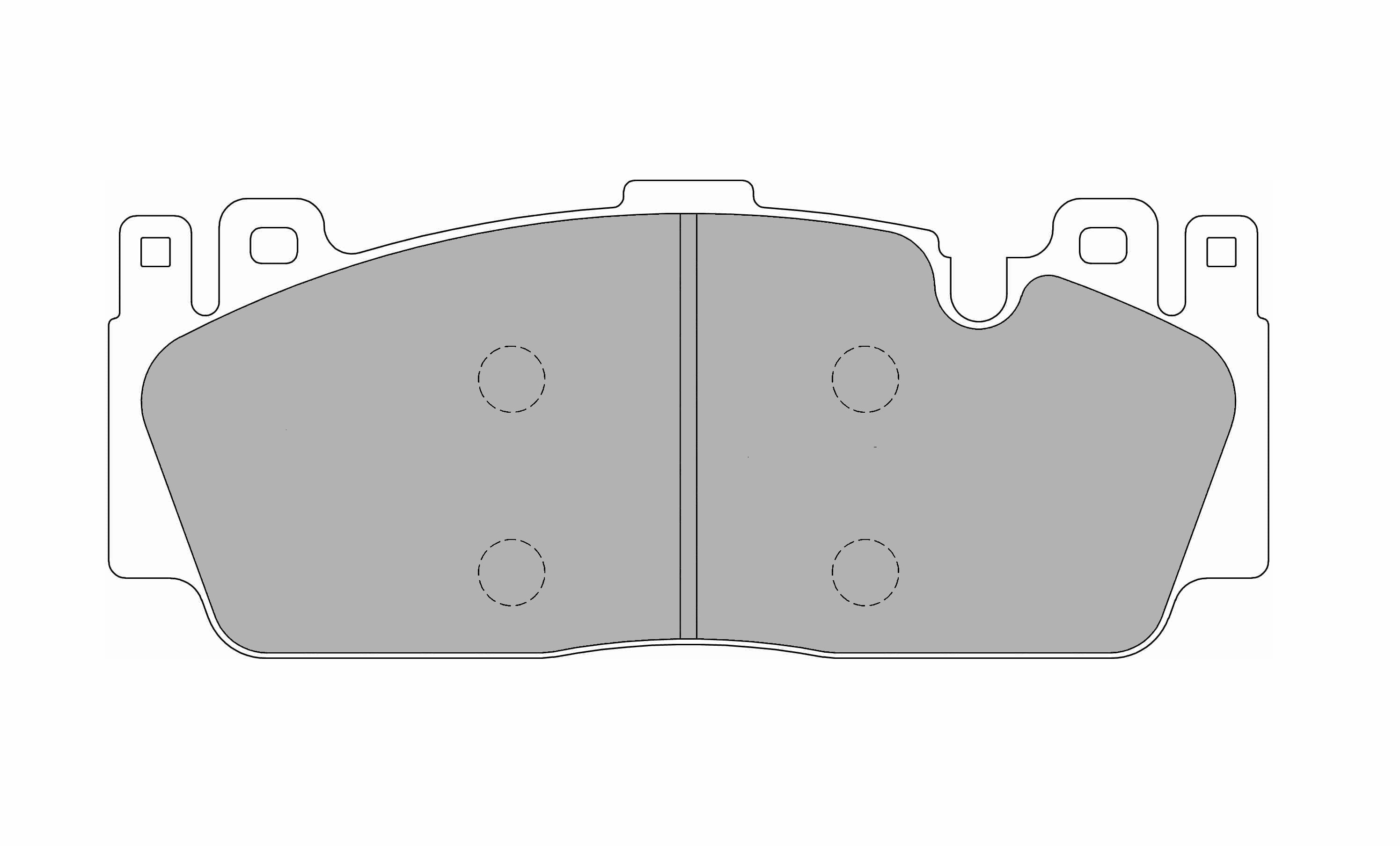 FERODO FCP4712H Front Brake Pads DS2500 for BMW M2 (F87) / M5 (F10) / M6 (F12 / F13) Photo-0