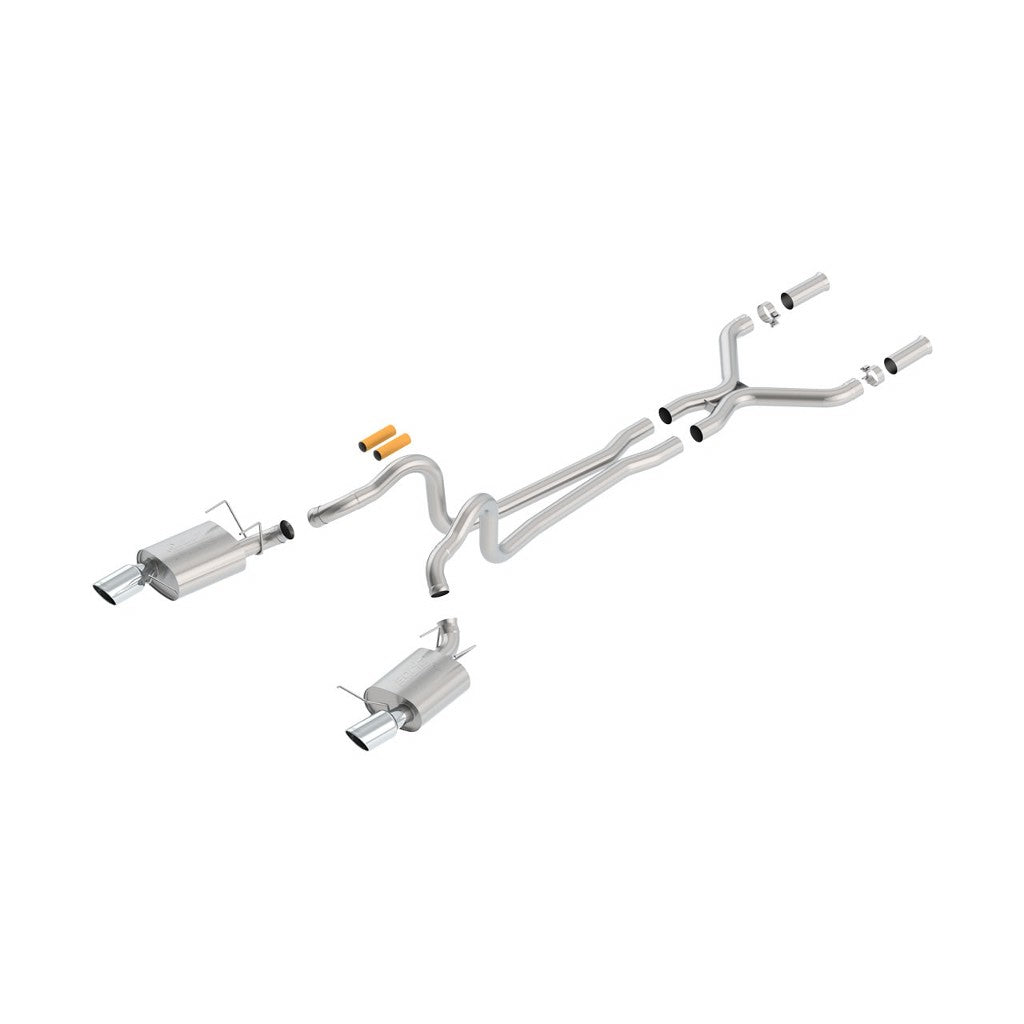 BORLA 140516 Cat Back Exhaust System, Mustang GT 13-14 / Boss 302 13-14 V8-5.0L, Tip №36, 2013-14, sound ATAK Photo-0