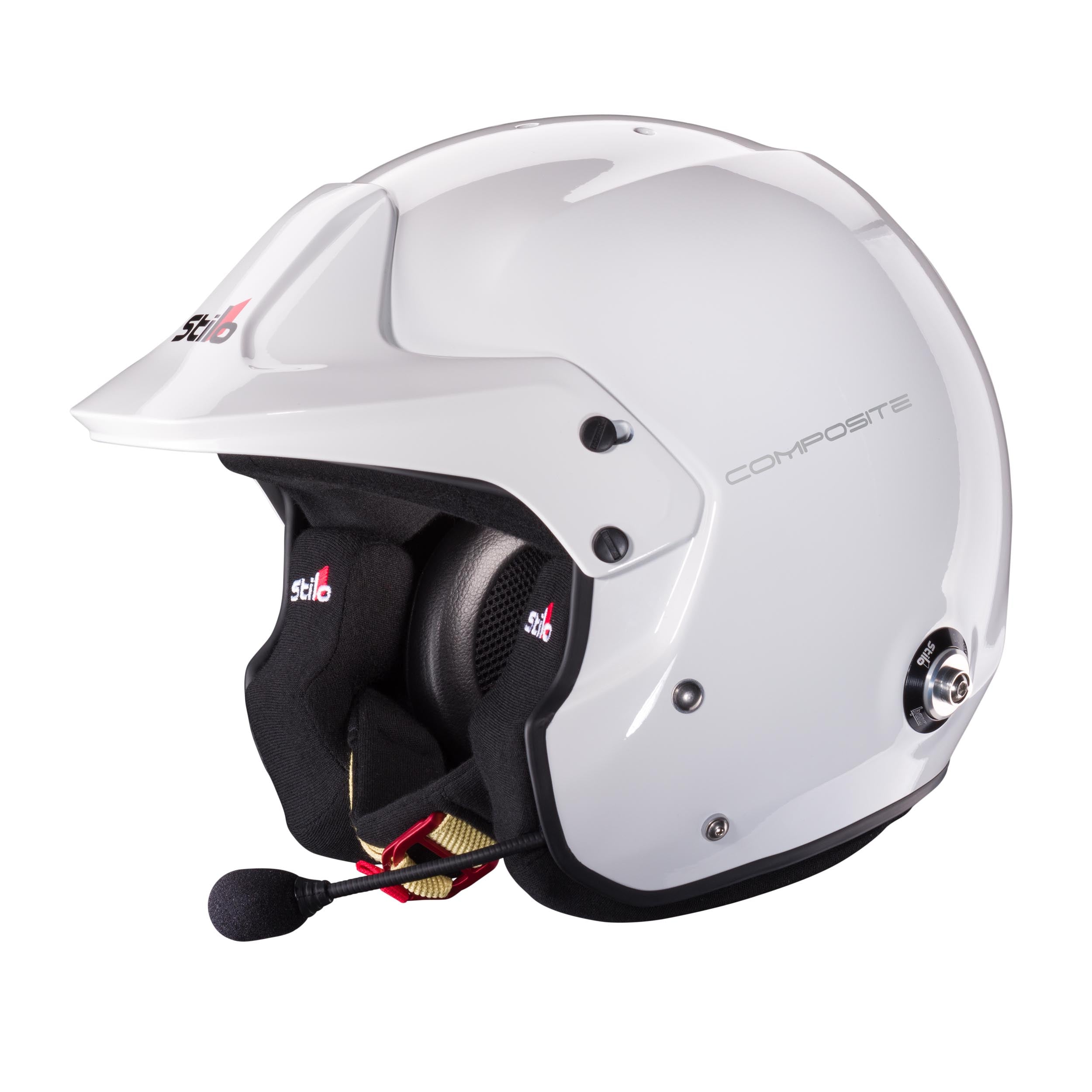 STILO AA0112EG2T640101 Venti TROPHY PLUS Racing helmet, open face, intercom, FIA/Snell 2020, white/black, size 64 Photo-4