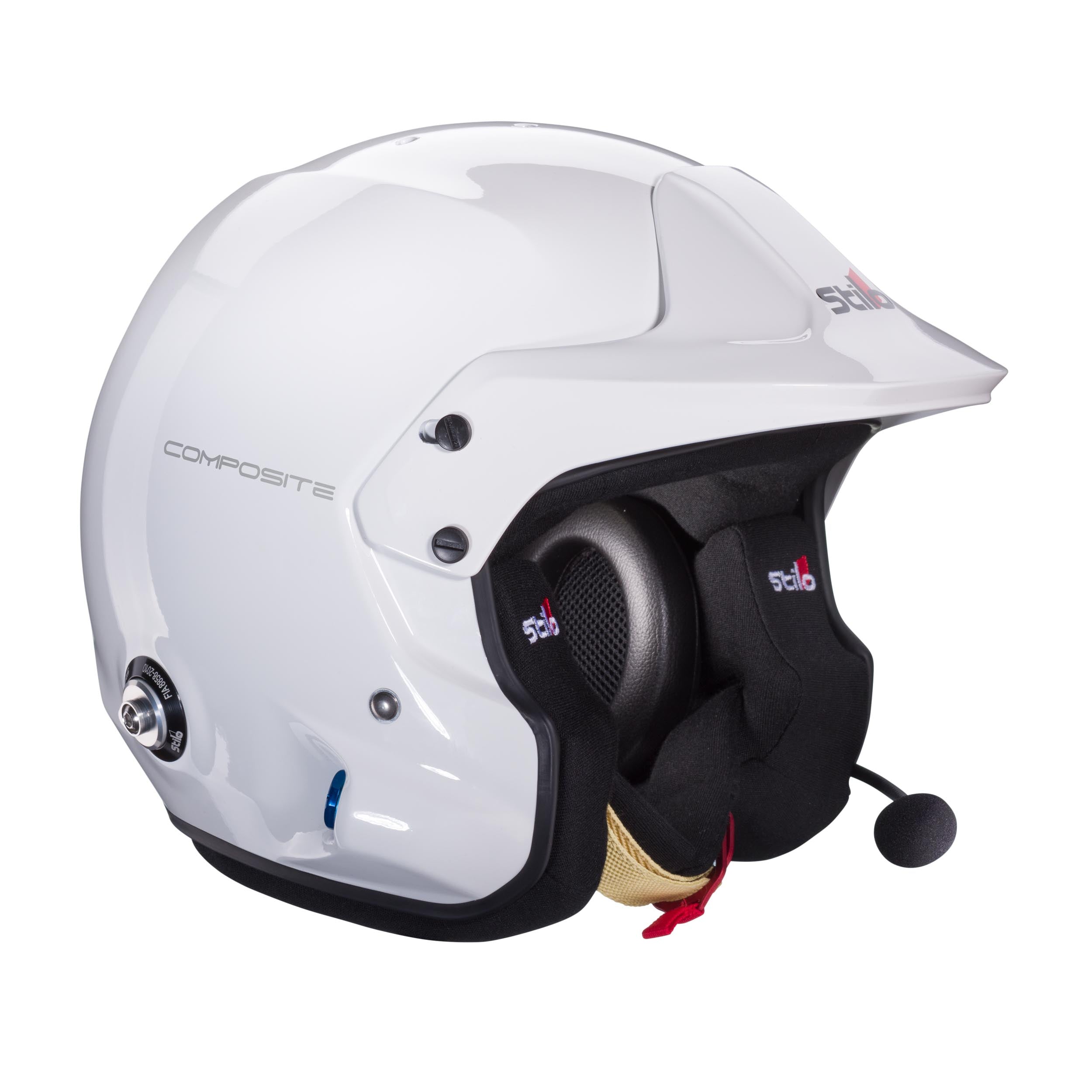 STILO AA0112EG2T610101 Venti TROPHY PLUS Racing helmet, open face, intercom, FIA/Snell 2020, white/black, size 61 Photo-1