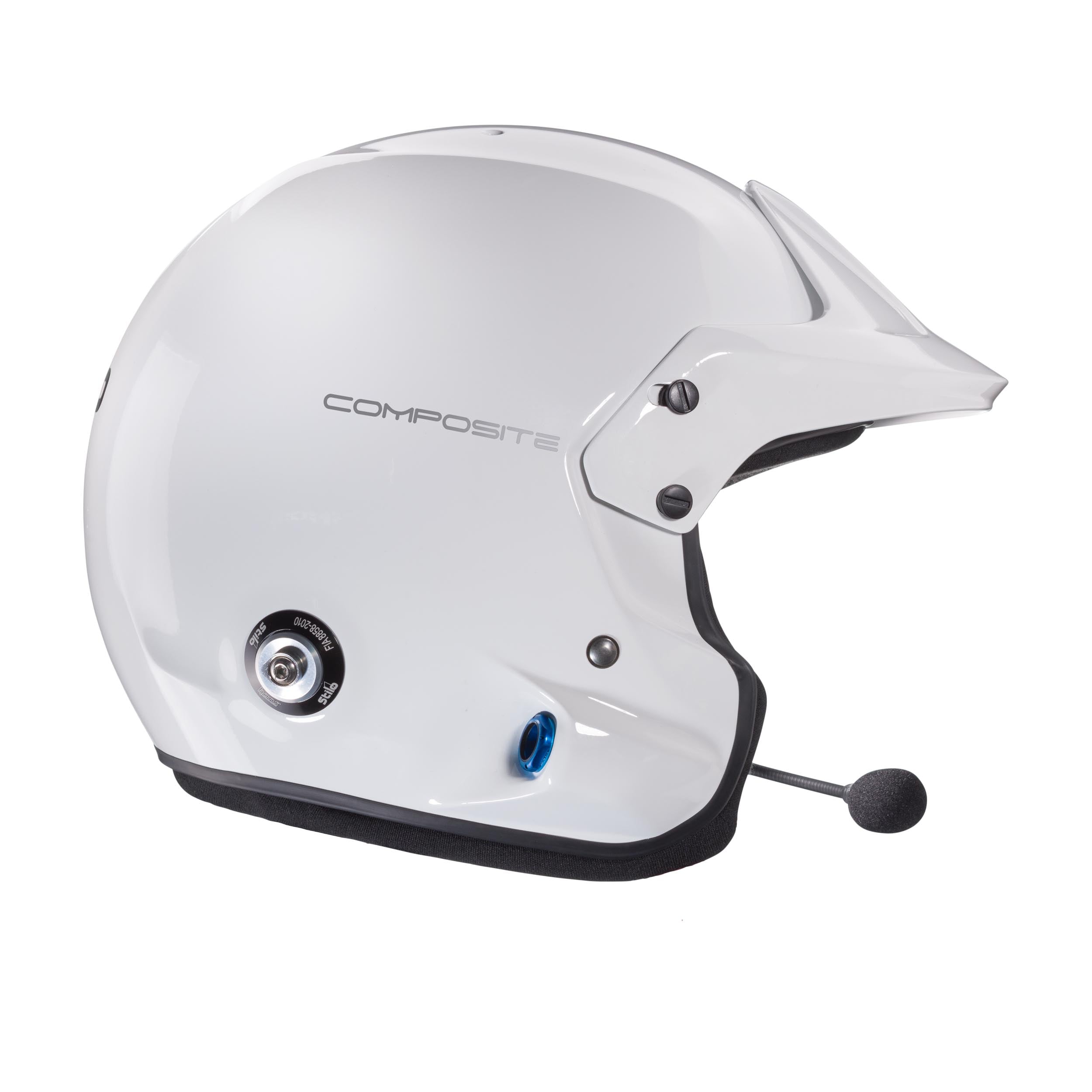 STILO AA0112EG2T610101 Venti TROPHY PLUS Racing helmet, open face, intercom, FIA/Snell 2020, white/black, size 61 Photo-2