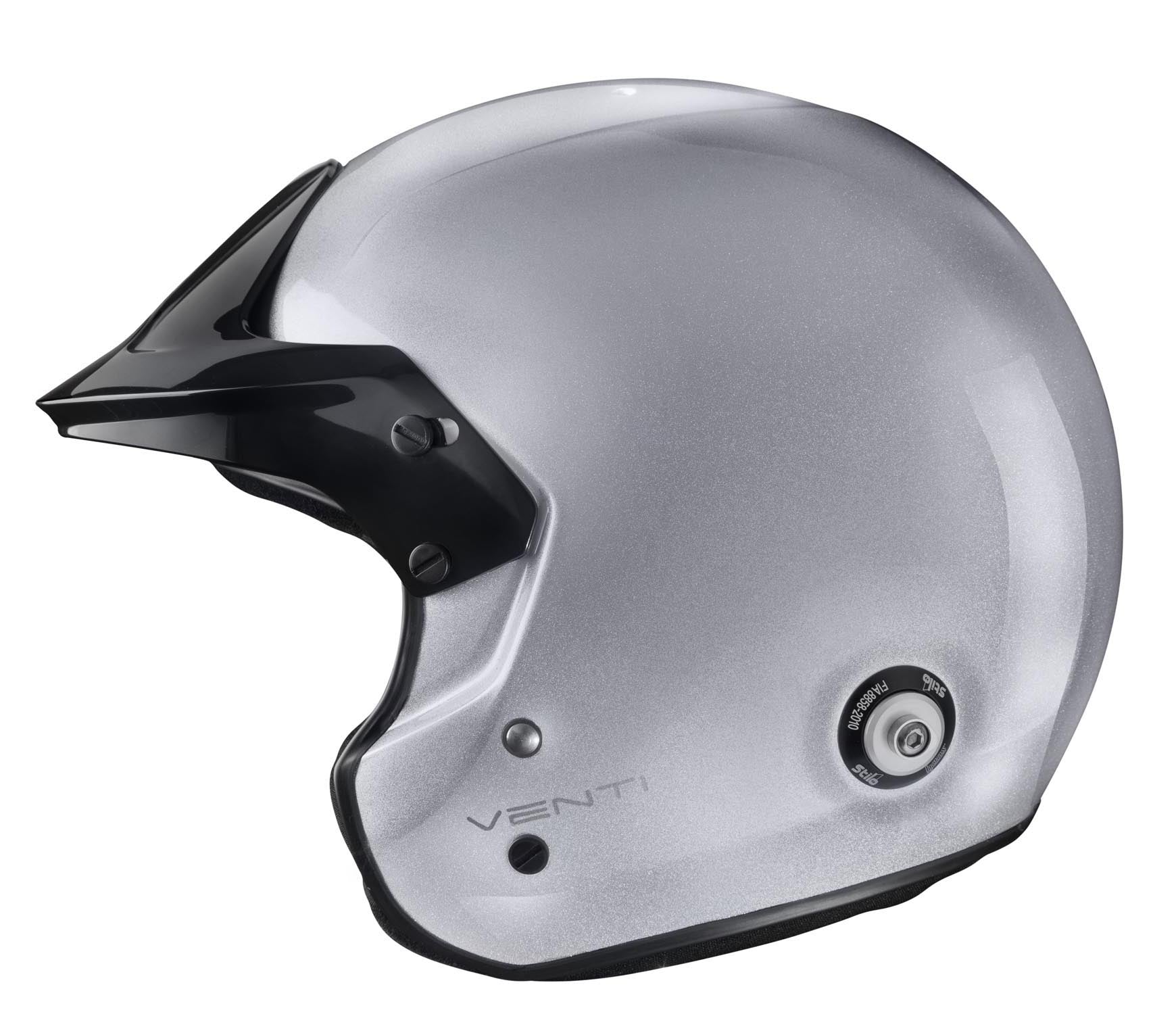 STILO AA0112AG2T64 Venti TROPHY JET Composite Racing helmet, HANS, FIA/SNELL 2020, silver, size 64 Photo-4