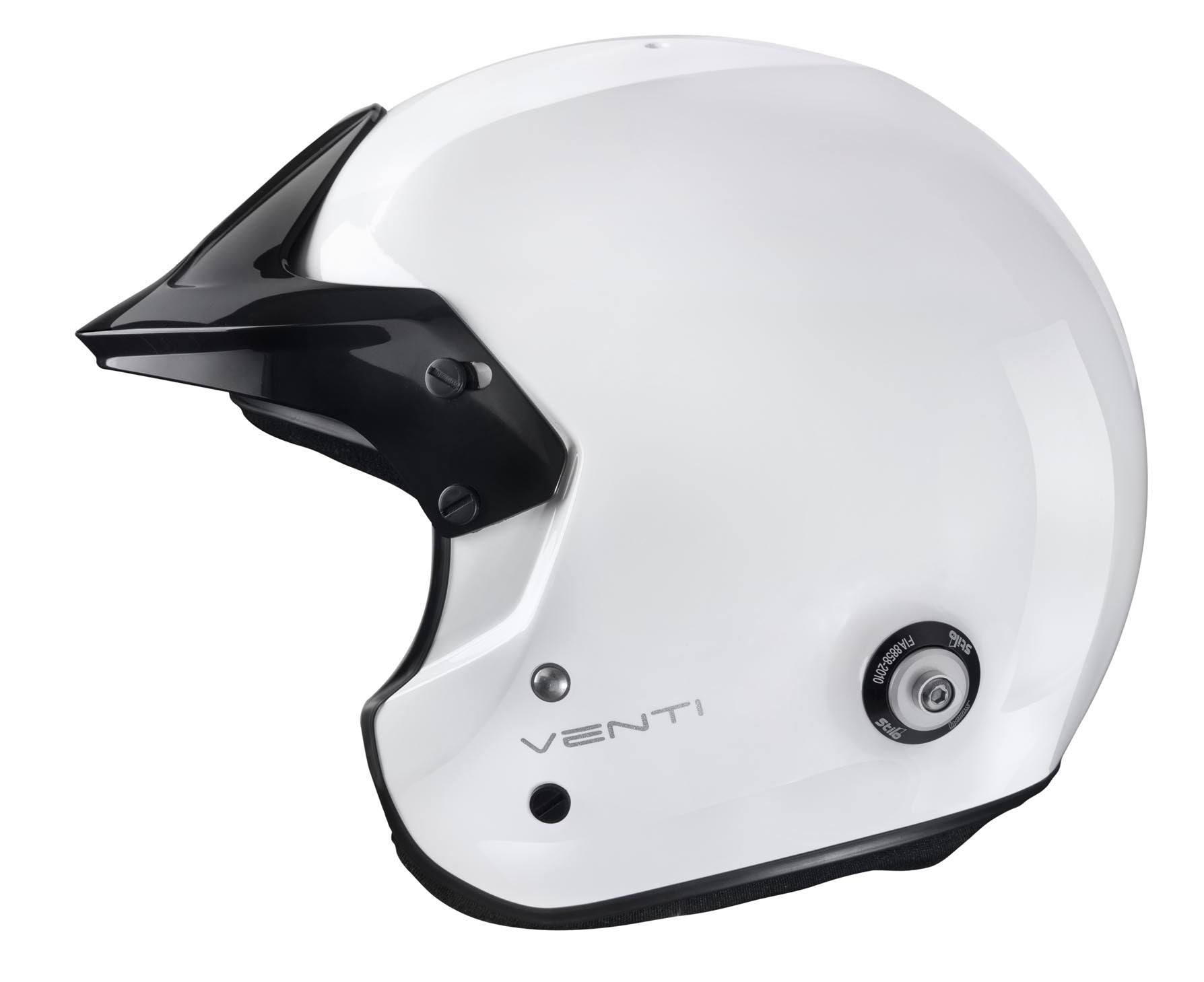 STILO AA0112AG2T580101 Venti TROPHY JET Composite Racing helmet, HANS, FIA/SNELL 2020, white, size 58 Photo-4