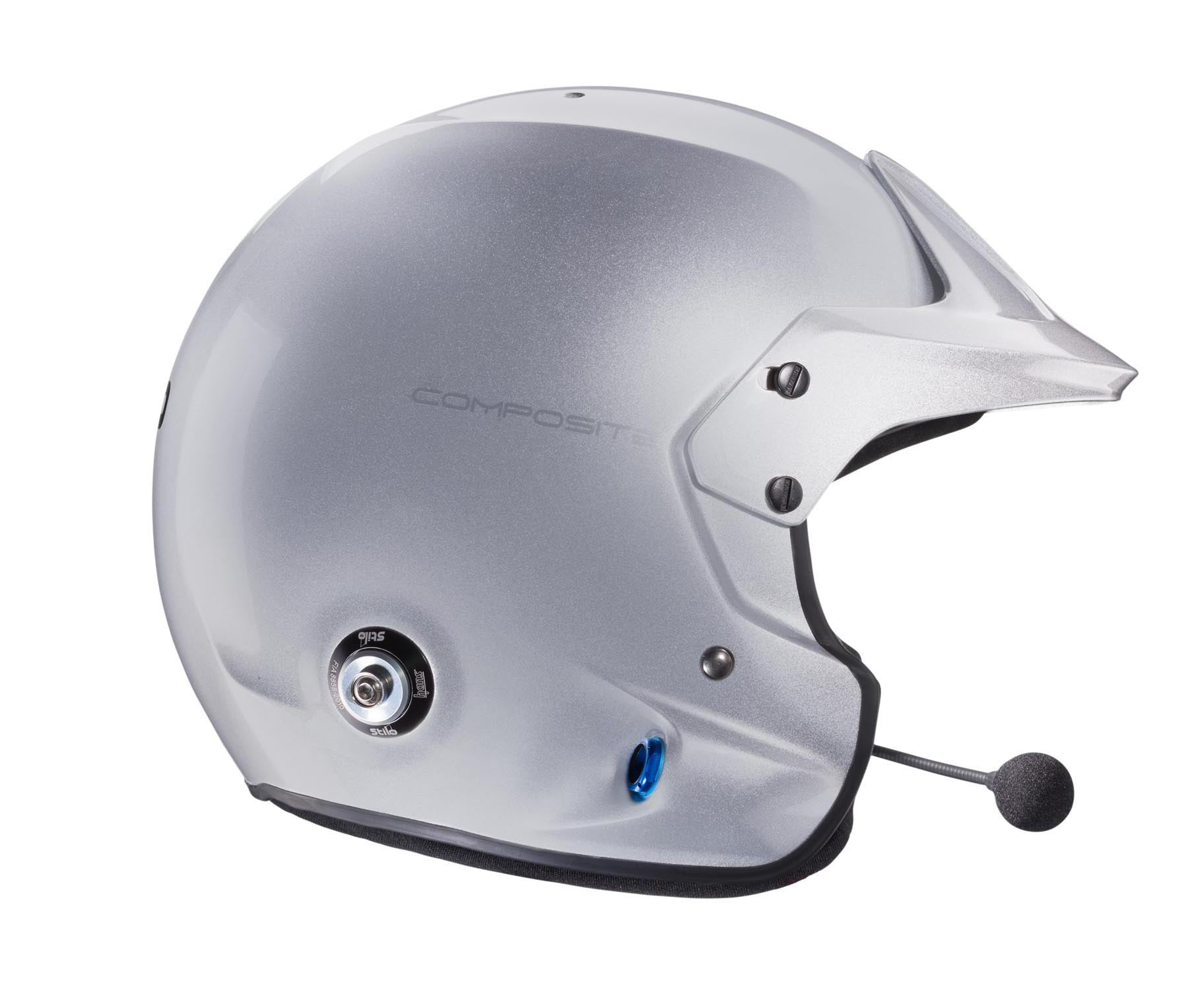 STILO AA0112EG2T58 Venti TROPHY PLUS Racing helmet, open face, intercom, FIA/Snell 2020, silver, size 58 Photo-3