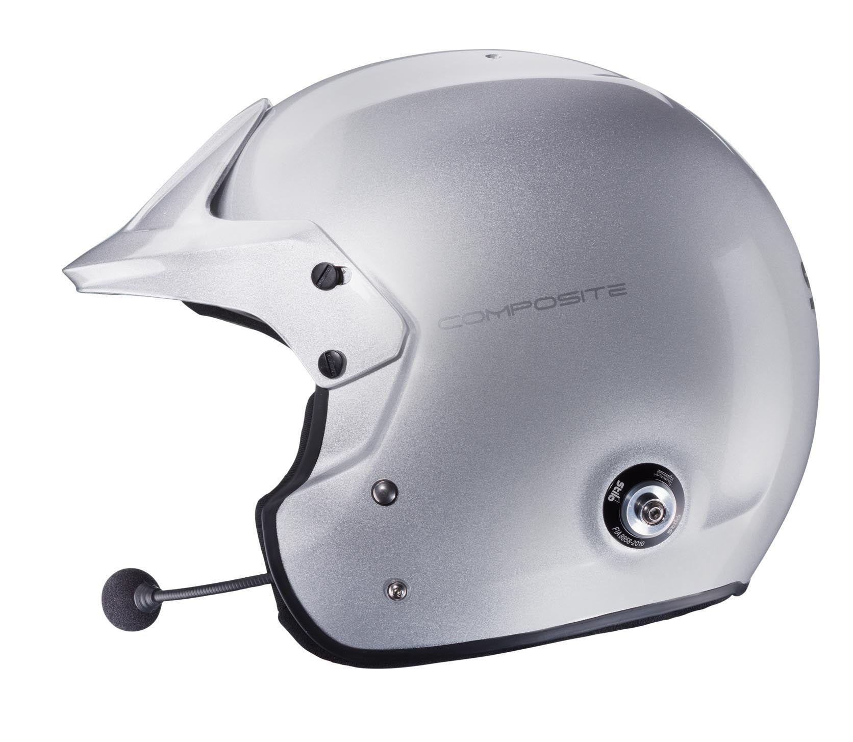 STILO AA0112EG2T58 Venti TROPHY PLUS Racing helmet, open face, intercom, FIA/Snell 2020, silver, size 58 Photo-4