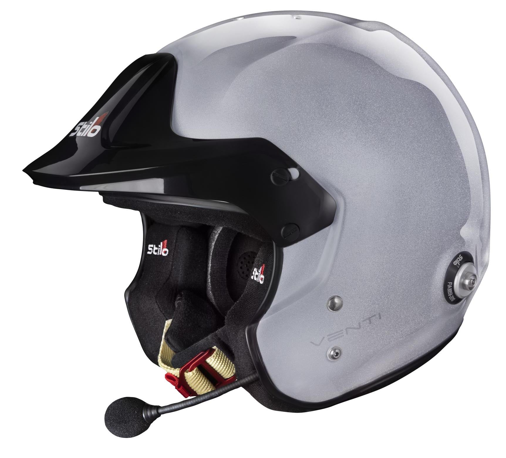 STILO AA0112DG2T58 Venti TROPHY RALLY Composite Racing helmet, HANS clips, FIA/SNELL 2020, silver, size 58 Photo-2