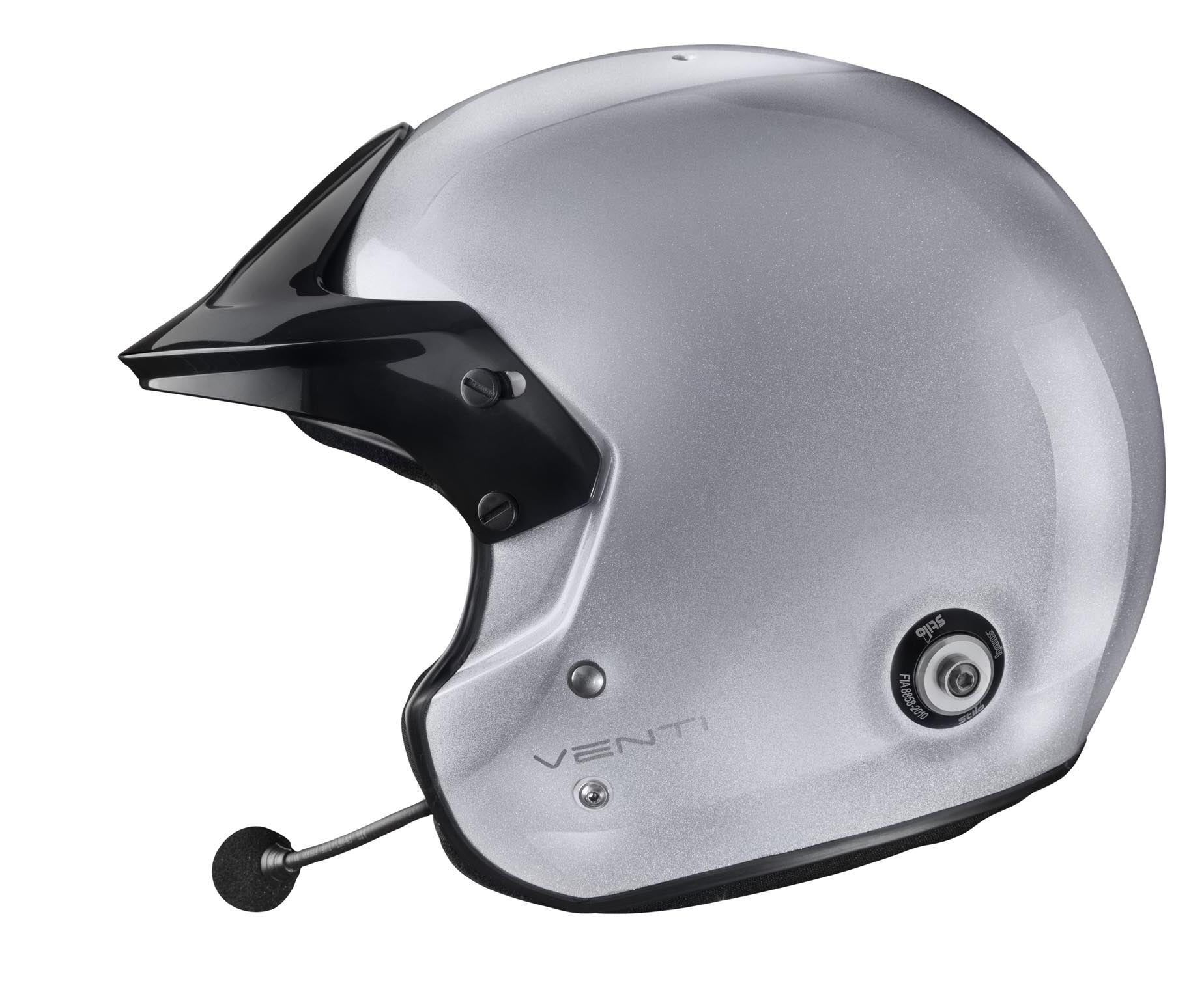 STILO AA0112DG2T54 Venti TROPHY RALLY Composite Racing helmet, HANS clips, FIA/SNELL 2020, silver, size 54 Photo-4