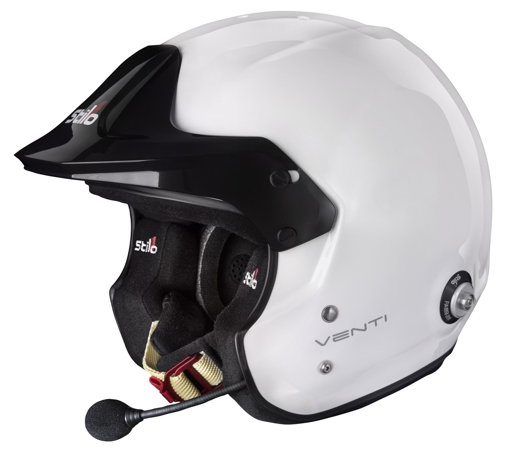 STILO AA0112DG2T540101 Venti TROPHY RALLY Composite Racing helmet, HANS clips, FIA/SNELL 2020, white, size 54 Photo-3