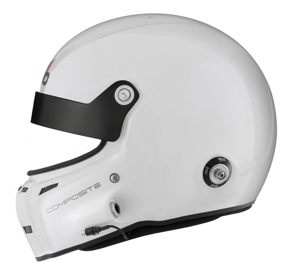STILO AA0702CG2T540101 ST5 GT COMPOSITE Racing full face helmet, HANS, SA2020/FIA, white/black, size 54 Photo-3