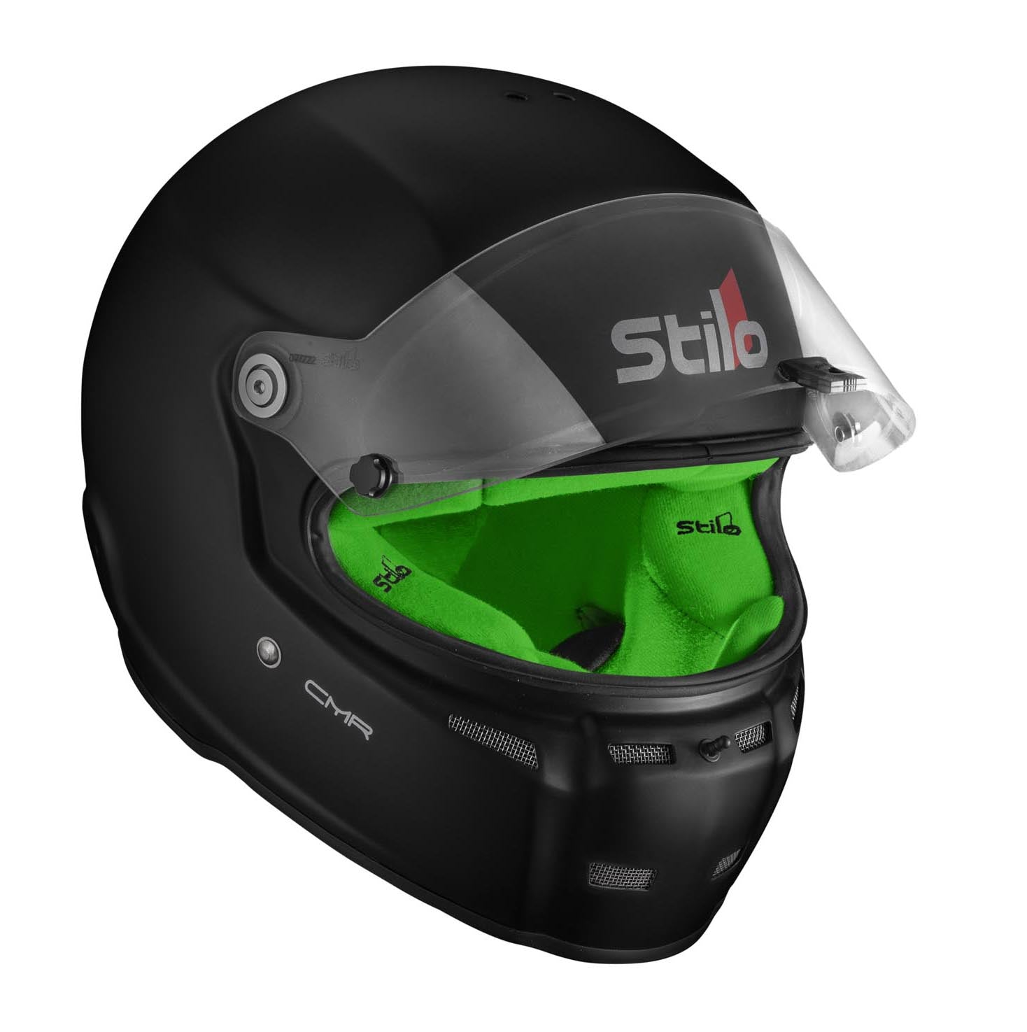 STILO AA0719AH2P55GRE Karting helmet ST5 CMR, Snell CMR2016, matt black/green inner, size 55 Photo-2