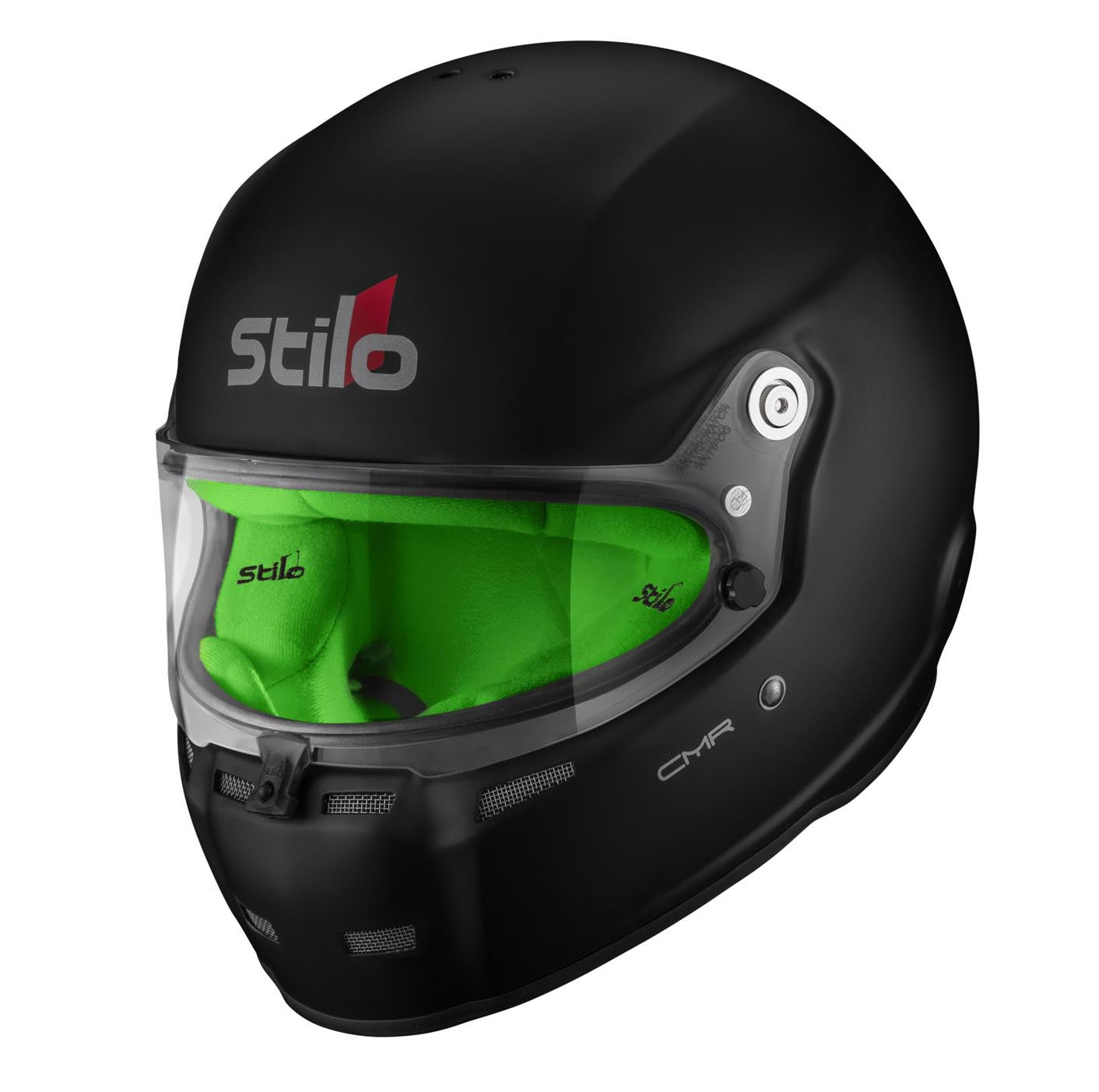 STILO AA0719AH2P56GRE Karting helmet ST5 CMR, Snell CMR2016, matt black/green inner, size 56 Photo-3