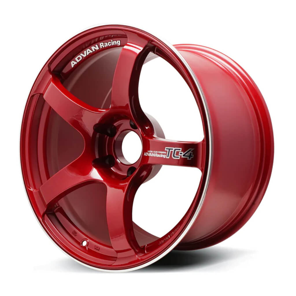 ADVAN YAD8J38WR Wheel V3556 TC4 18X9.5 ET38 5-120 RACING CANDY RED (NO RING) Photo-0