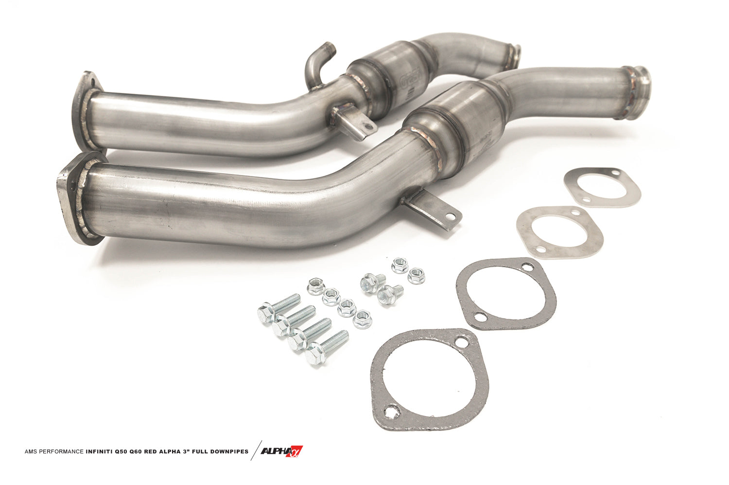 AMS ALP.28.05.0002-2 Full Downpipe Kit 3" for INFINITI Q50 / Q60 Photo-0