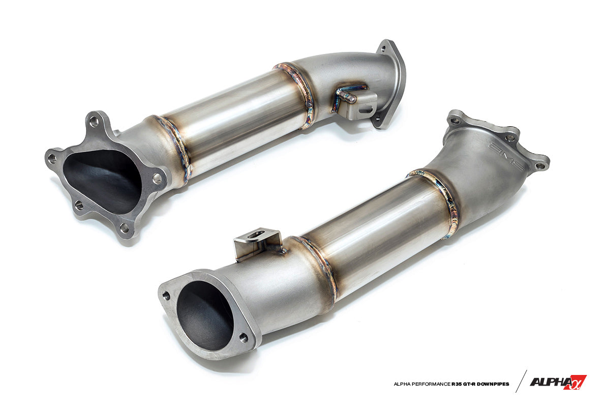 AMS ALP.07.05.0001-1 Cast Downpipes with NO CATS for NISSAN GT-R (R35) Photo-0