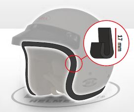 BELL 2090061 Rubber profile kit - trim edge for 500-TX helmet, 1.4m, black Photo-0