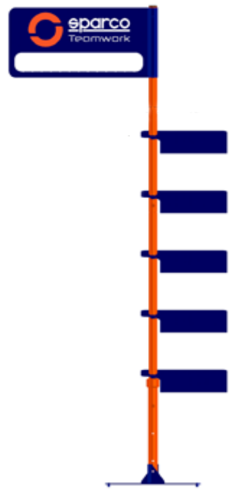 SPARCO BAT0002B0B3000N Shoes and Clothing Display, Black/Orange, Metal Photo-0