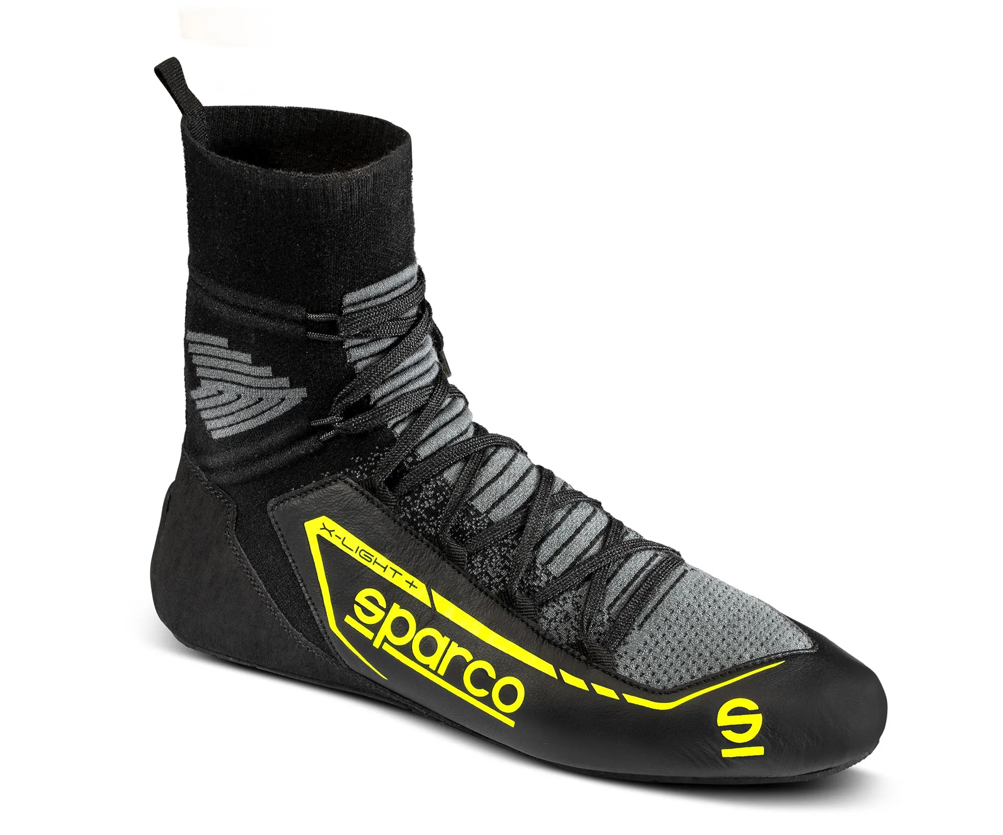 SPARCO 00127845NRGF X-LIGHT+ Racing shoes, FIA 8856-2018, black/yellow, size 45 Photo-0