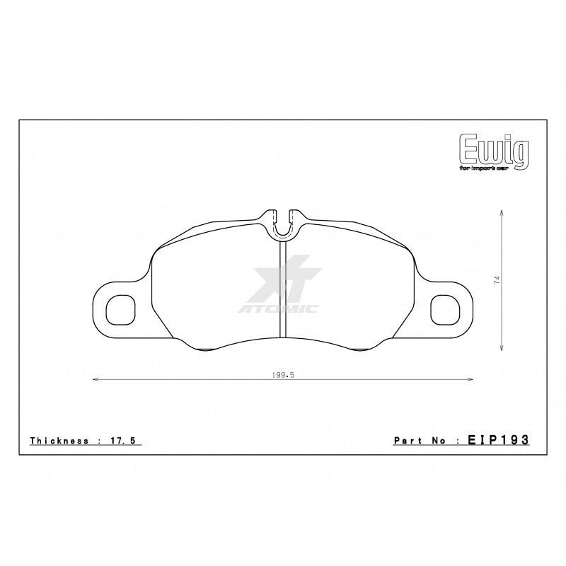 ENDLESS EIP193MX72 Front brake pads PORSCHE 3.6 CARRERA/911(991) 3.4 CARRERA/4 Photo-0