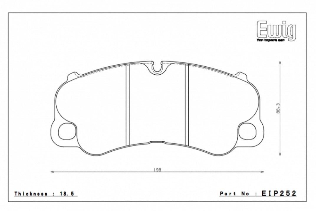 ENDLESS EIP252ES88G Front brake pads PORSCHE 991 GT3 PCCB Photo-0