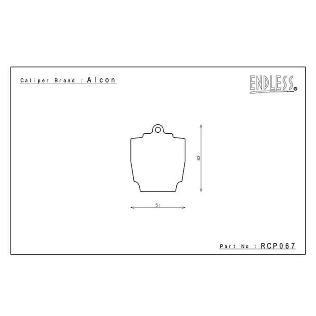 ENDLESS RCP067MA45B Brake pads Alcon caliper Photo-0