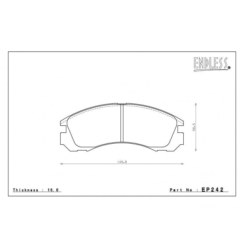 ENDLESS EP242CCRG Front brake pads MITSUBISHI EVO RS Photo-0