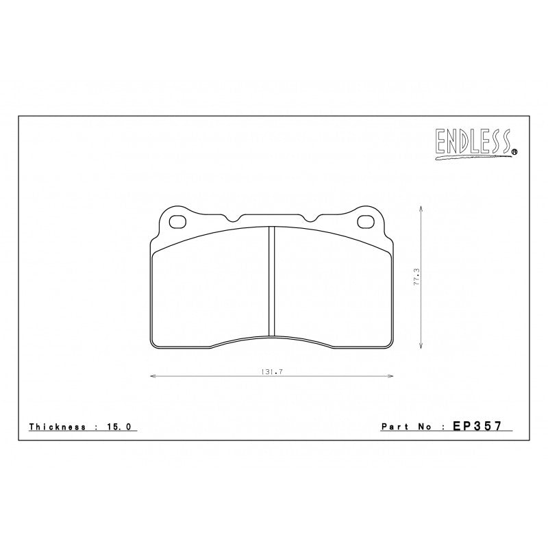 ENDLESS EP357MA45B Front brake pads SUBARU STI, MITSUBISHI EVO, MEGANE RS250, ASTRA J OPC Photo-0