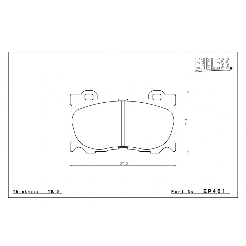 ENDLESS EP461SSY Front brake pads INFINITI G37/M37/FX37/FX50/NISSAN 370Z (Akebono) Photo-0