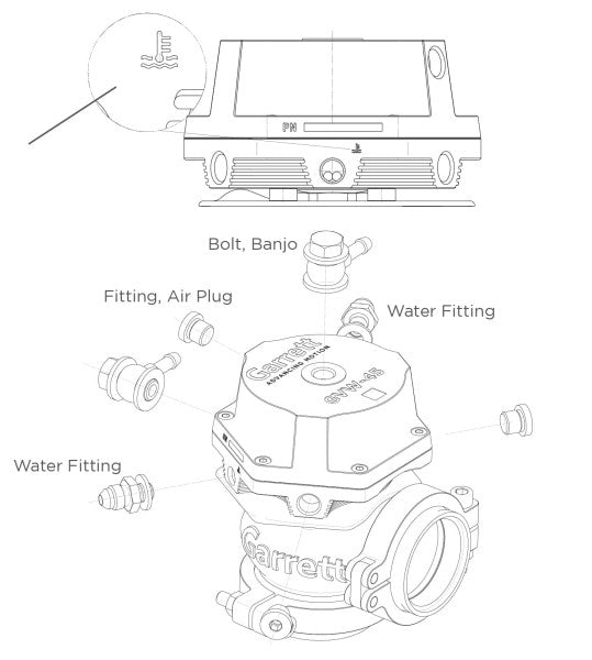 GARRETT 895519-0001 Fitting Air Plug 10mm for Wastegate GVW-40 Photo-0