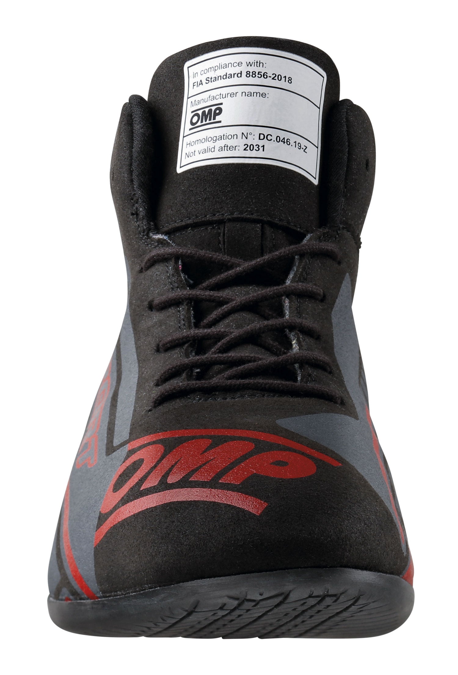 OMP IC0-0829-A01-073-39 (IC/82907339) SPORT MY2022 Racing Shoes, FIA 8856-2018, black/red, size 39 Photo-2