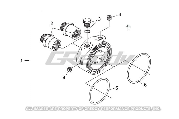 GREDDY 12002801 Oil Sandwich Block Adapter M20 and 3/4-16UNF Photo-2